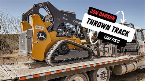 thrown track on skid steer|How to fix a thrown skidsteer track .